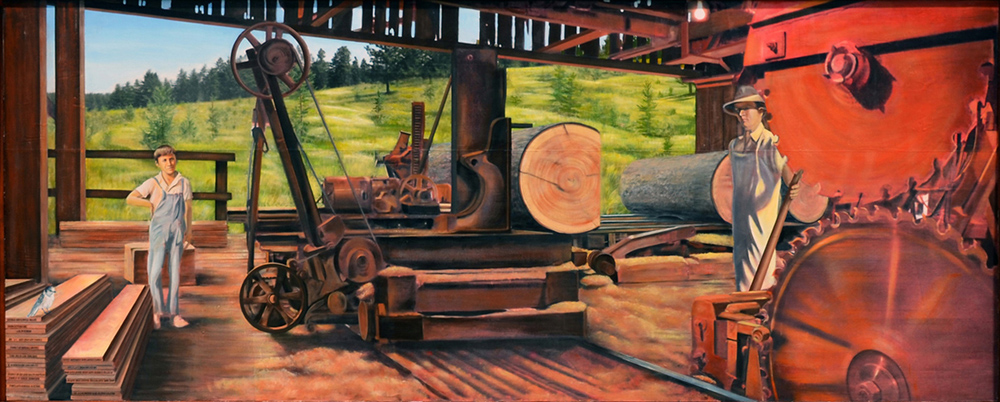 sawmill mural