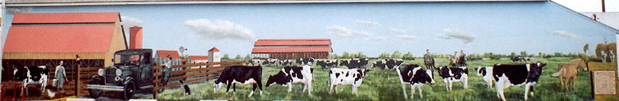 cowmuumunity mural in a weekend