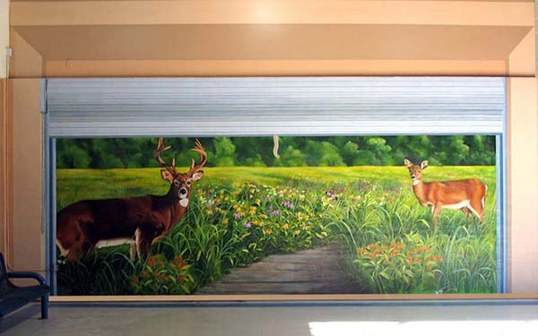 deer mural
