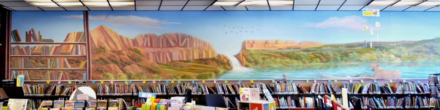 library mural