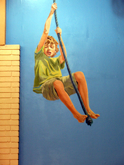 swinging mural