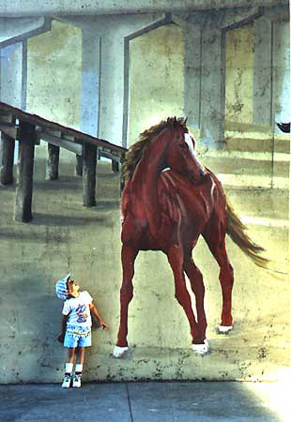 unbridled horse mural
